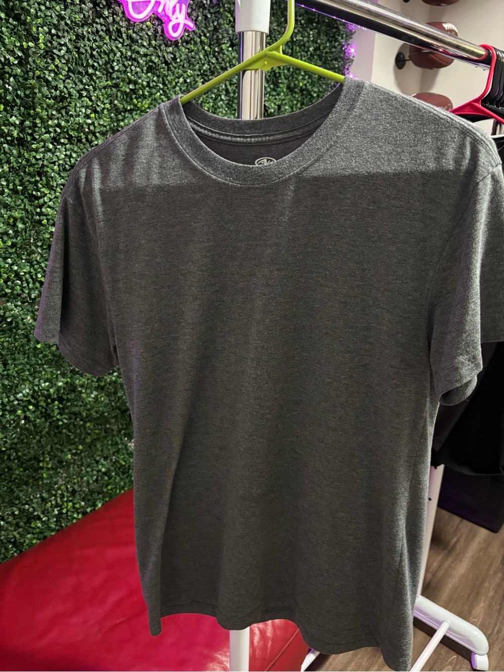 Athletic Works Charcoal Gray Short Sleeve Crew Tee
